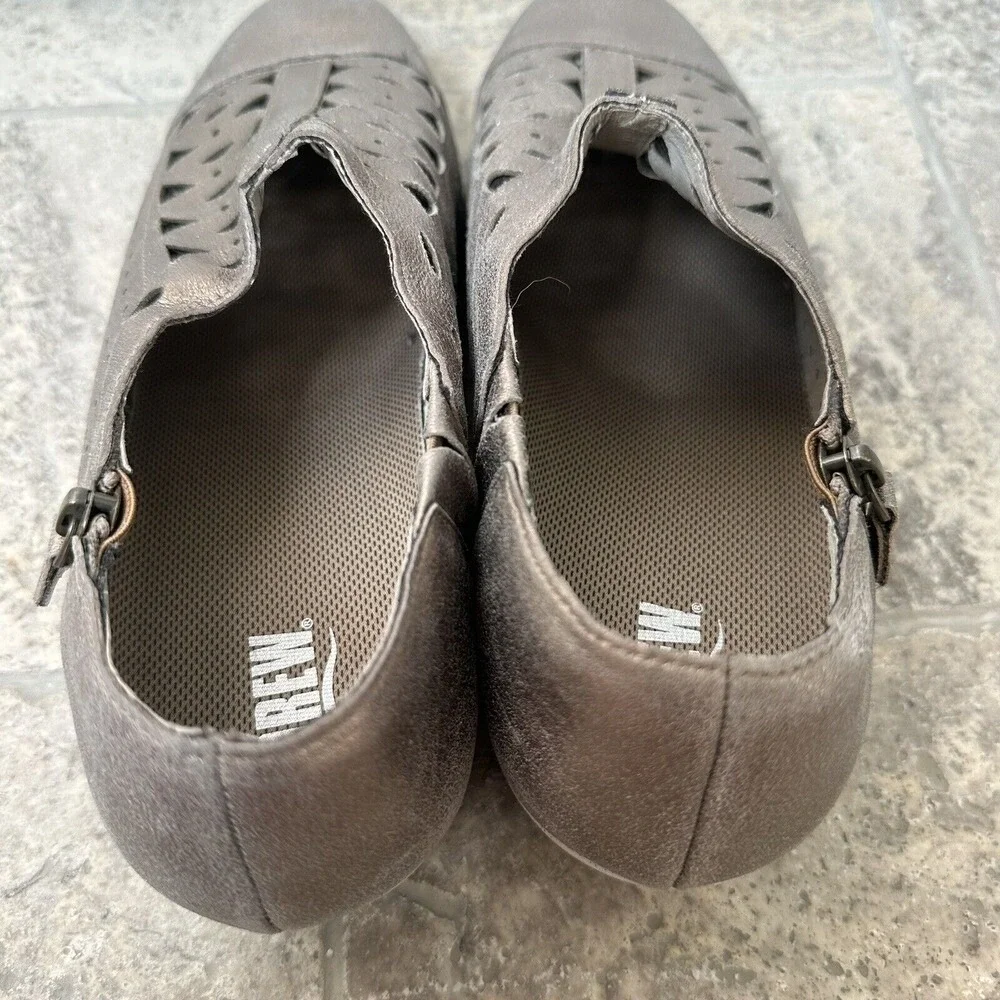 Drew Bronze Leather Comfort Shoes Wide Width Slip On 9 WW